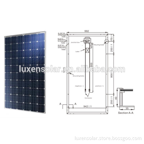 280w mono pv solar module Grade A